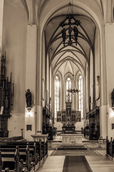 Interior of St. Nicolas in Cheb in the czech republic — Stock Photo, Image