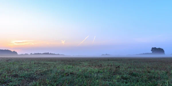 霧のババリア地方の日の出 — ストック写真