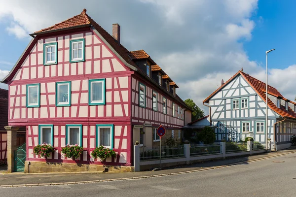 Historische gebouwen in het dorp van untermerzbach in Duitsland — Stockfoto