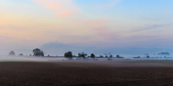 Foggy Morning Sunrise na Baviera — Fotografia de Stock