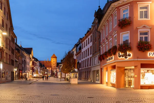 Villingen nacht in de oude stad — Stockfoto