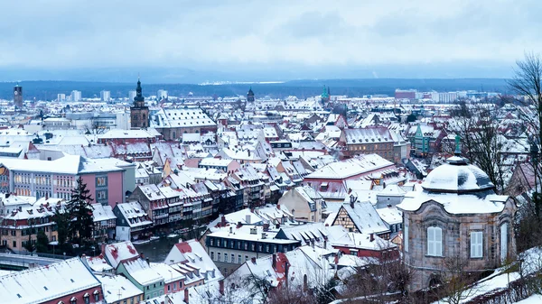 Зимний город Бамберг — стоковое фото