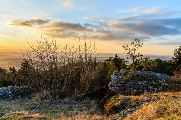 Güzel kırsal günbatımı manzara — Stok fotoğraf