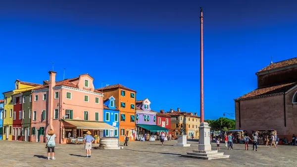 Case colorate di Burano — Foto Stock