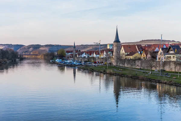 Karlstadt no rio Main — Fotografia de Stock