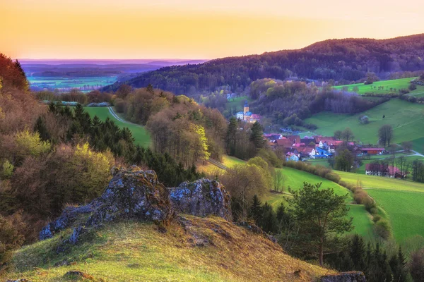 Západ slunce na šířku — Stock fotografie