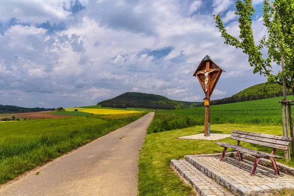 Paysage de campagne du printemps allemand — Photo