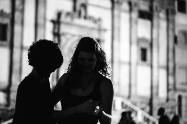 Palermo dans geceleri Piazza Pretoria — Stok fotoğraf