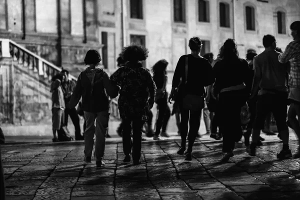 Palermo dans geceleri Piazza Pretoria — Stok fotoğraf