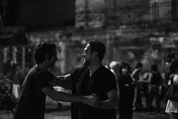 Palermo dans kväll på Piazza Pretoria — Stockfoto