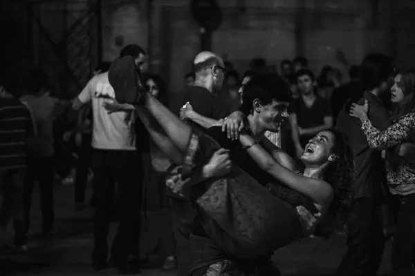 Palermo Noche de baile en Piazza Pretoria Imagen De Stock