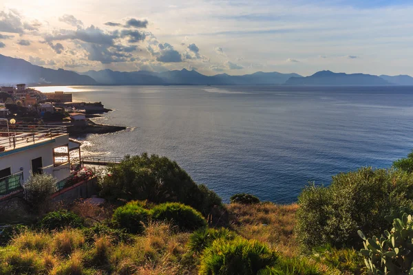 La costa siciliana en la noche — Foto de Stock