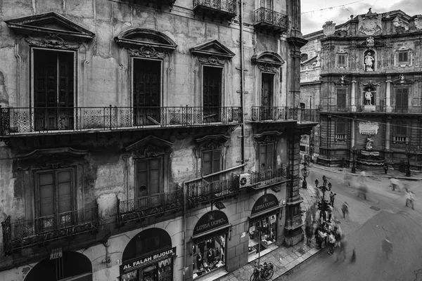 Quattro Canti Vintage en Palermo, Sicilia —  Fotos de Stock