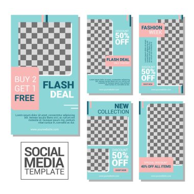 Dijital Pazarlama için Düzenlenebilir Posta Şablonu Sosyal Medya Pankartları.