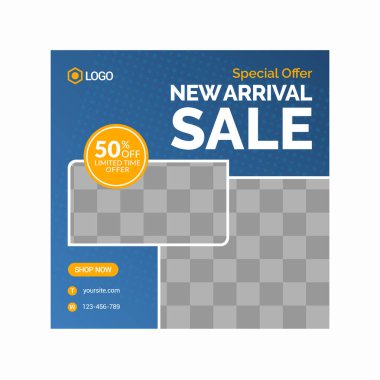 Dijital Pazarlama için Düzenlenebilir Posta Şablonu Sosyal Medya Pankartları.