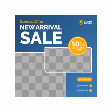 Dijital Pazarlama için Düzenlenebilir Posta Şablonu Sosyal Medya Pankartları.