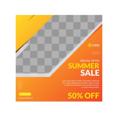 Dijital Pazarlama için Düzenlenebilir Posta Şablonu Sosyal Medya Pankartları.