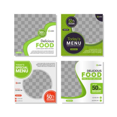 Dijital Pazarlama için Düzenlenebilir Posta Şablonu Sosyal Medya Pankartları.