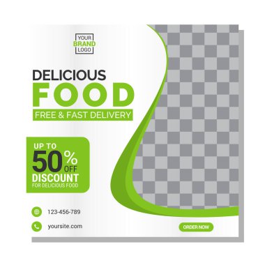 Dijital Pazarlama için Düzenlenebilir Posta Şablonu Sosyal Medya Pankartları.