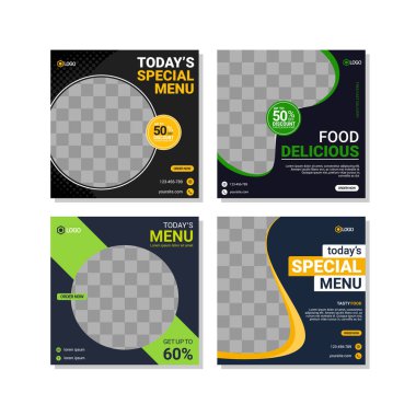 Dijital Pazarlama için Düzenlenebilir Posta Şablonu Sosyal Medya Pankartları.