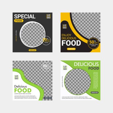 Dijital Pazarlama için Düzenlenebilir Posta Şablonu Sosyal Medya Pankartları.