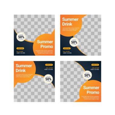 Dijital Pazarlama için Düzenlenebilir Posta Şablonu Sosyal Medya Pankartları.