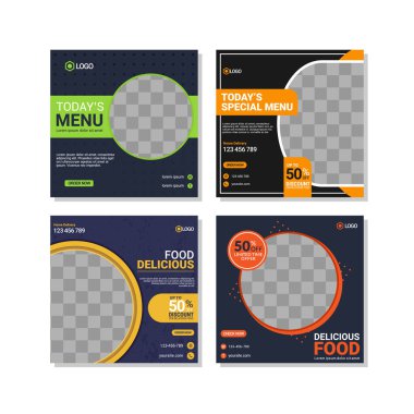 Dijital Pazarlama için Düzenlenebilir Posta Şablonu Sosyal Medya Pankartları.