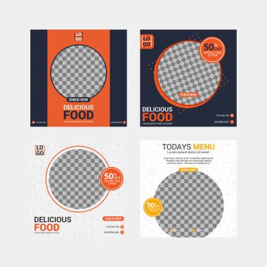 Dijital Pazarlama için Düzenlenebilir Posta Şablonu Sosyal Medya Pankartları.