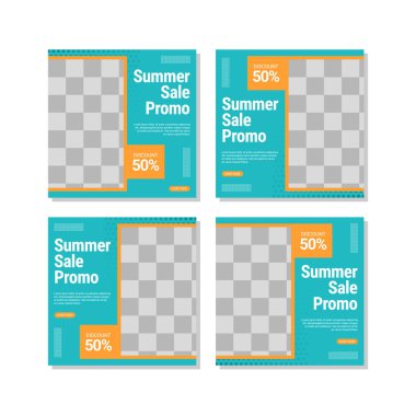 Dijital Pazarlama için Düzenlenebilir Posta Şablonu Sosyal Medya Pankartları.