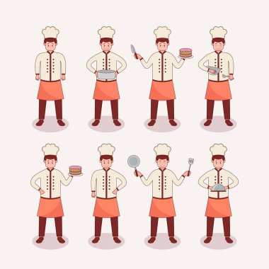 Farklı duyguları olan sevimli çizgi film elması.