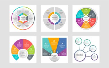 Sunum işi bilgi şablonu. Vektör illüstrasyonu