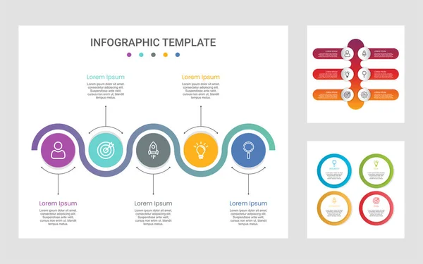Παρουσίαση Επιχειρηματικό Infographic Πρότυπο Εικονογράφηση Διανύσματος — Διανυσματικό Αρχείο
