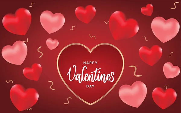 Valentine Day Concept Background Vector Illustration — Stock Vector
