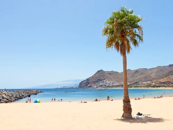 Пляж Лас Тереситас на Тенерифе — стоковое фото