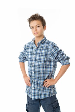 sevimli genç çocuk