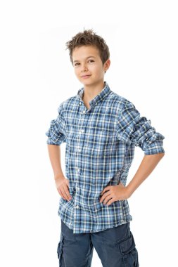 sevimli genç çocuk