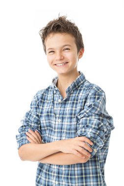 sevimli genç çocuk