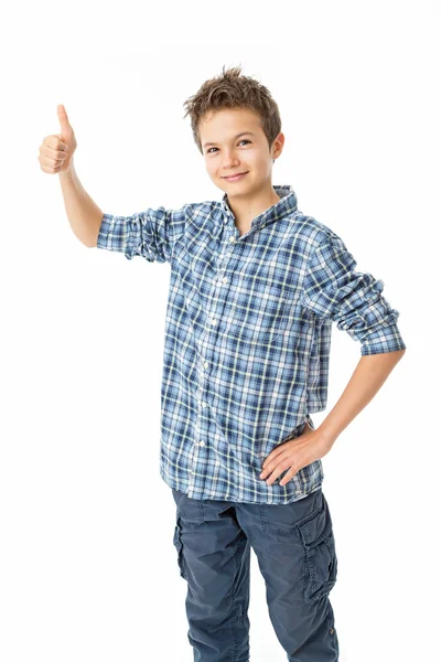 sevimli genç çocuk