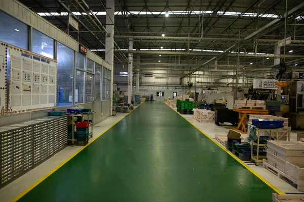 Walkway Manufacture Operator Use Allow Forklift Passing Safety First Area — Stock Photo, Image