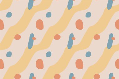 Yaratıcı karalama sanatı farklı geometrik şekillere ve dokulara sahip kusursuz desen. Renkli vektör el soyut basit grafikler çizimi baskılar, duvar kağıtları, tekstil.