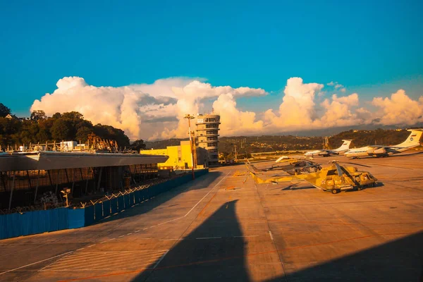 Vista Desde Ventana Del Avión — Foto de Stock