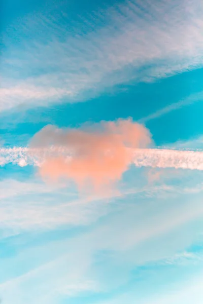 Hart Zonsondergang Lucht Wolken — Stockfoto