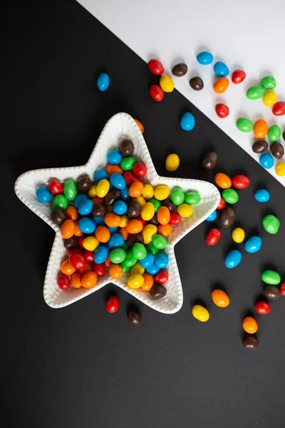 Stock image colorful m&m's candies on white background