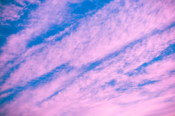 Fondo Colorido Cielo Azul Rosado Panorama Borroso Del Cielo Foto —  Fotos de Stock