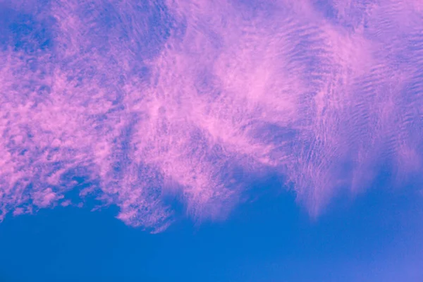 Fondo Colorido Cielo Azul Rosado Panorama Borroso Del Cielo Foto —  Fotos de Stock