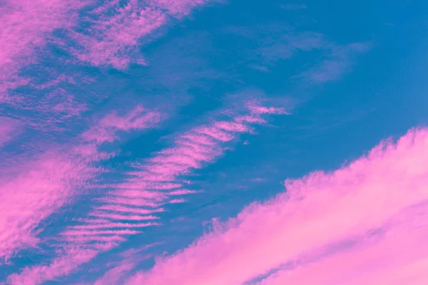 Fondo Colorido Cielo Azul Rosado Panorama Borroso Del Cielo Foto —  Fotos de Stock