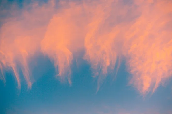 Fondo Colorido Cielo Azul Rosado Panorama Borroso Del Cielo Foto —  Fotos de Stock