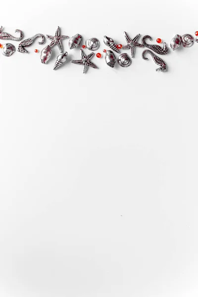 Art Tropische Weihnachtsdekoration Banner Muschelbanner — Stockfoto