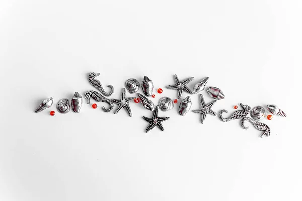 크리스마스 현수막 조개껍데기 — 스톡 사진