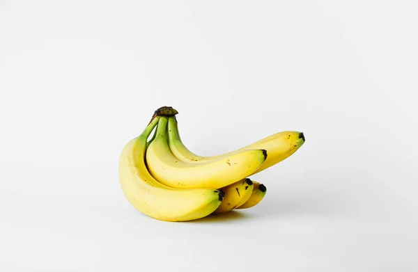 Une Bande Bananes Isolées Banane Pelée Isolée Sur Fond Blanc — Photo